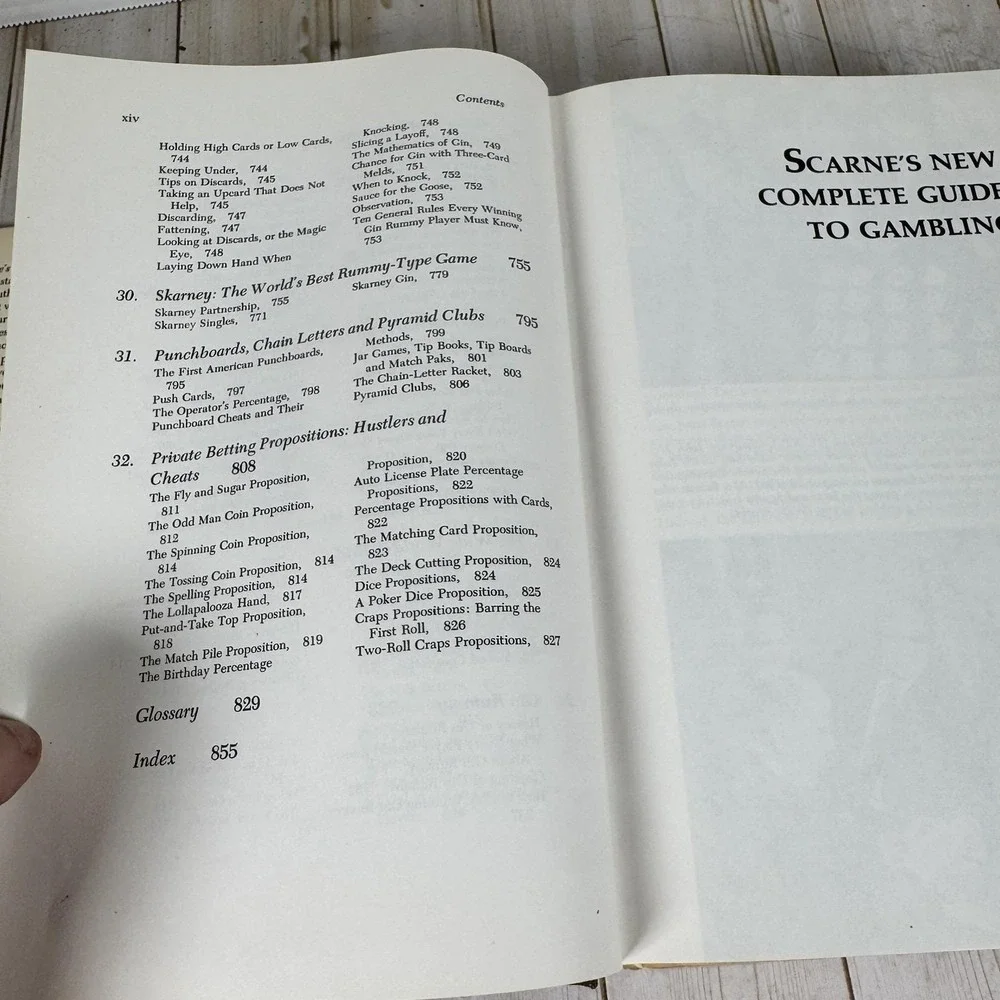 Scarne's New Complete Guide‎ to Gambling by John Scarne 1974 Hardcover Vtg